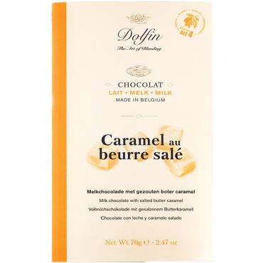 Dolfin Milk Chocolate Bar with Butterscotch Caramel - 70g