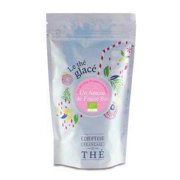 Comptoir Français du Thé Organic Iced Tea Un Amour de Fraise - 10 pyramid bags - Flavoured Teas/Infusions
