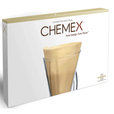 Chemex Bonded Filters Unfolded Half Moon (Natural) x 100