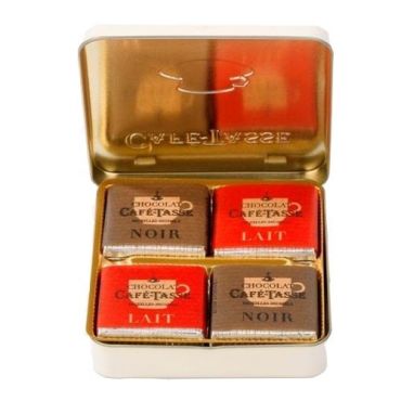 Café-Tasse - Café Tasse Pocket Box of Milk and Dark Chocolate Squares x 12