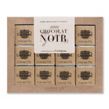 Café-Tasse Coffee Set Extra Dark 77% Chocolates x 36