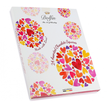 Dolfin 24 Assorted Love Chocolate Squares - 120g