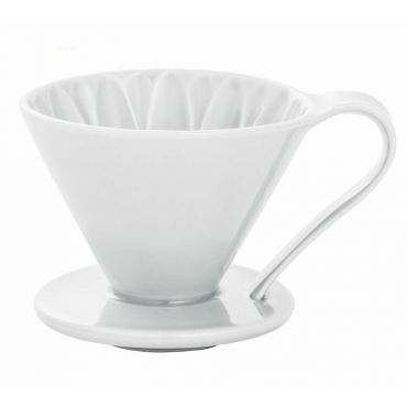 Cafec Arita Flower Dripper White - 4 Cups