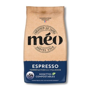 Senseo Compatible Pods Cafés Méo Espresso x 54