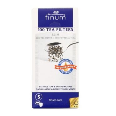 Finum tea filters for 4 cups x 100 - Biodegradable / Compostable