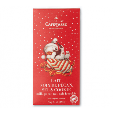 Café-Tasse - Café Tasse Milk Chocolate Bar Pecan, Salt & Cookie - 85g