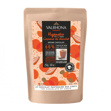 Valrhona Chocolate Flakes Nyangbo 68% Cocoa - 250g