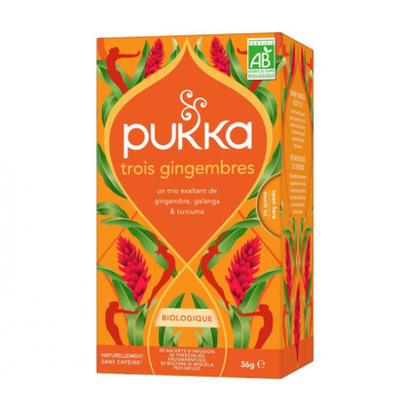 Pukka Organic Herbal Tea Three Ginger x 20 Tea Bags - Flat bags