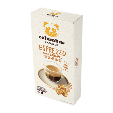 Columbus Café & Co - 10 Nespresso* Original Compatible Capsules Salted Caramel Flavor – COLUMBUS CAFE & CO