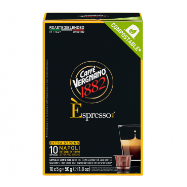 Caffè Vergnano - 10 Nespresso* Original Compatible Capsules Napoli – CAFFE VERGNANO - Biodegradable / Compostable