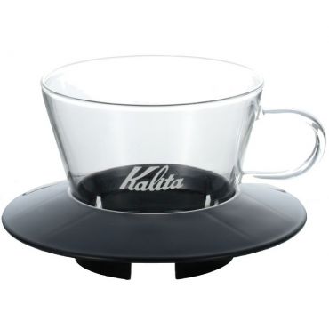 4-Cup Kalita Wave Dripper 185 in black/glass