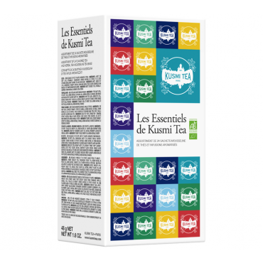 Kusmi Tea Organic Essential Tea Selection Box - 24 Tea Bags - Flavoured Teas/Infusions