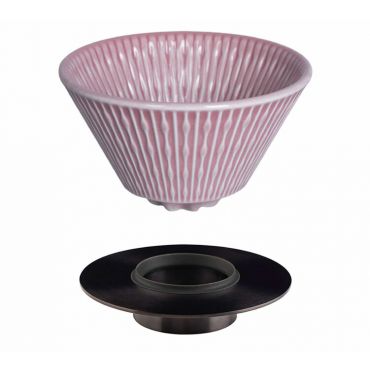 Loveramics Flatbed Coffee Dripper with Holder - Dusty Pink - 200ml