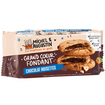 Michel Augustin - Michel et Augustin Milk Chocolate and Hazelnut Stuffed Cookies x 6