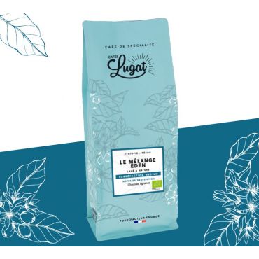 Lugat MCB - Cafés Lugat Organic Coffee Beans Le Mélange Eden - 1kg - Ethiopia