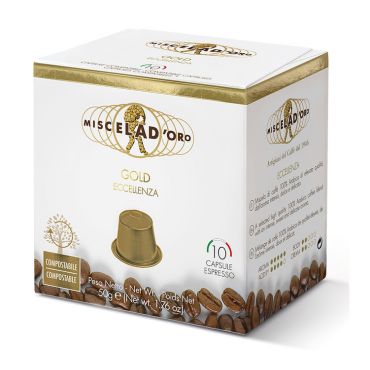 Miscela D'Oro - 10 Nespresso* Original Compatible Capsules Gold Excellence – MISCELA D'ORO