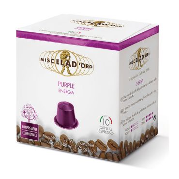 Miscela D'Oro - 10 Nespresso* Original Compatible Capsules Purple Energia – MISCELA D'ORO