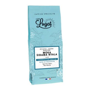 Cafés Lugat Coffee Beans Moka Sidama Nyala - 250g - Ethiopia