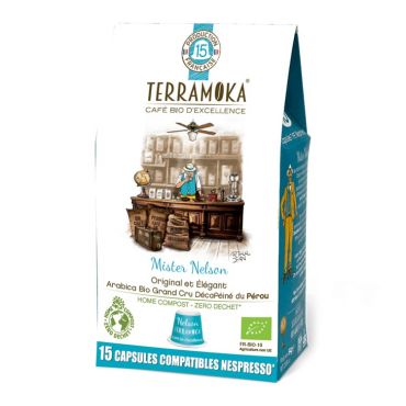 TerraMoka - 15 Nespresso* Original Compatible Compostable Capsules Mister Nelson – TERRAMOKA - Peru