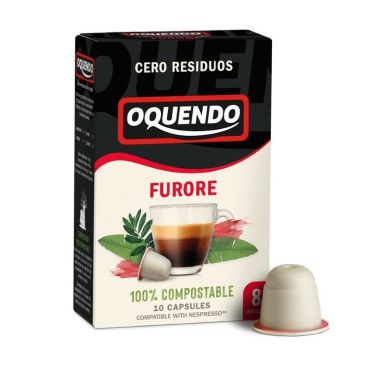 Oquendo Furore biodegradable Nespresso Compatible Capsules x 10 - Biodegradable / Compostable