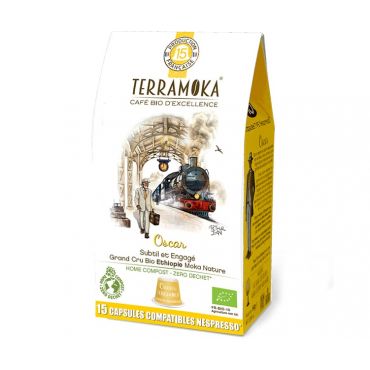 TerraMoka - Terramoka Organic Nespresso Compatible Pods Oscar Biodegradable Capsules x 15 - Ethiopia