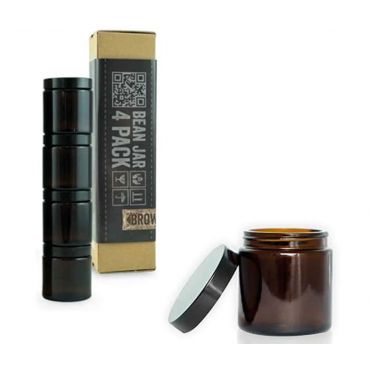 Comandante Bean Jars - Pack of 4 tinted glass jars