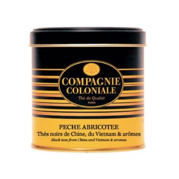 Luxury Pêche Abricotée flavoured Black Tea - 100g loose leaf tea in tin - Compagnie Coloniale - China
