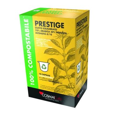 Cosmai Caffè Prestige Nespresso Compatible Capsules x 10 - Biodegradable / Compostable
