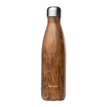 Qwetch Insulated Bottle Wood Design - 500ml