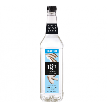 1883 Maison Routin - Syrup 1883 Routin Coconut (sugar free) in Plastic Bottle - 1L - Sugar-free,Manufactured in France