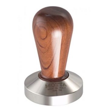 Steel Tamper 58 mm - Lacquered wood - Flat - Motta