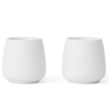 Viva Scandinavia Set of 2 White Nicola Porcelain Cups - 8cl