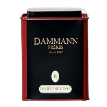 N°08 Darjeeling GFOP black tea - 100g tin of loose leaf tea - Dammann Frères - India