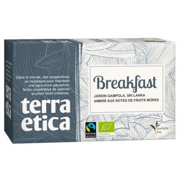Breakfast black tea - 20 individually-wrapped tea bags - Terra Etica