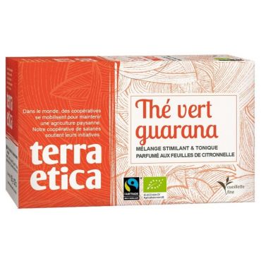 Terra Etica Organic guarana & lemongrass Green tea - 20 sachets - Sri Lanka