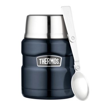 Thermos King Food Flask with Spoon Dark Blue - 47cl - BPA free