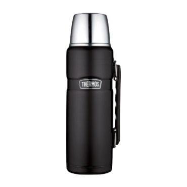 Thermos King Stainless Steel Insulated Flask Black Matte - 1.2L