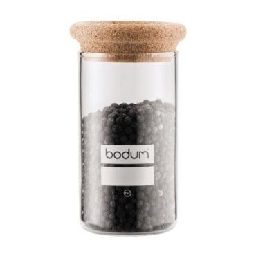 Bodum - BODUM YOHKI Glass food storage jar with cork lid - 0.6L capacity