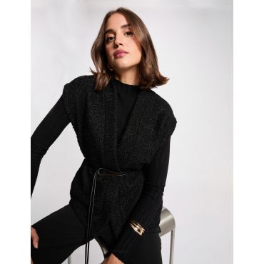 Sleeveless jacket black women