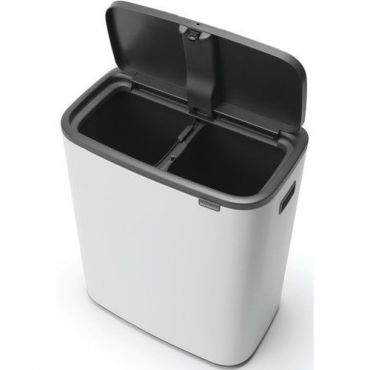 Brabantia - Roskakori touch bo 2x30 l valkoinen