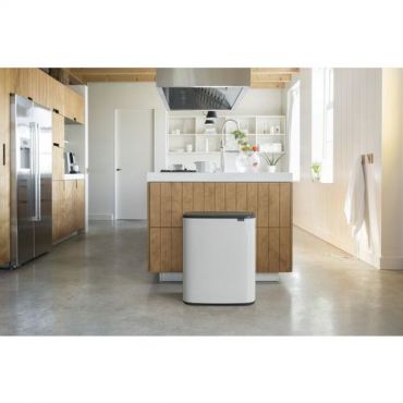 Brabantia - Roskakori touch bo 2x30 l valkoinen