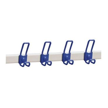 Koukkuprofiili sininen 60 cm - 4 koukkua - Teräs - Seinälle asennettava