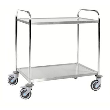 Kongamek - Pöytävaunu ruostumaton teräs - 2 hyllyä 100 kg kantavuus 910 mm