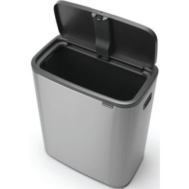 Brabantia - Roskakori Touch BO 60L - Matta ruostumaton teräs - Soft-Touch avaus