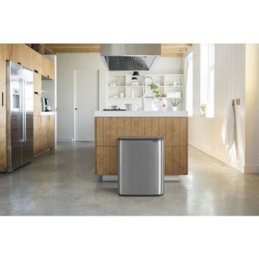 Brabantia - Roskakori Touch BO 60L - Matta ruostumaton teräs - Soft-Touch avaus