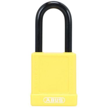 Abus - Riippulukko Locked Out keltainen - 40mm leveä 90mm korkea - Alumiini/teräs erilainen lukitus