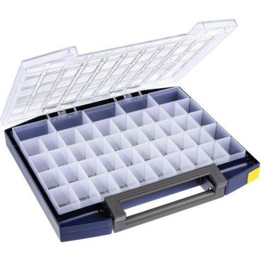 Raaco - Lajittelulaatikko Boxxser 55 - 45 lokeroa - Sininen/Läpinäkyvä - 10 kg kuormitus - 3 vuoden takuu