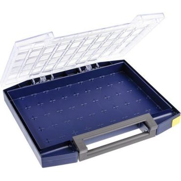 Raaco - Lajittelulaatikko Boxxser 55 - 50 lokeroa 55mm korkea 421mm leveä 361mm pitkä 10kg kantavuus sininen läpinäkyvä kansi