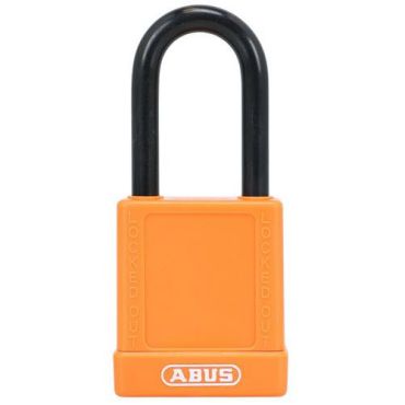 Abus - Riippulukko Locked Out oranssi - 40mm leveys 90mm korkeus - Alumiini/Teräs erilainen lukitus