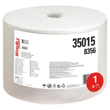 Wypall - Paperipyyhkeet jättirulla X50 General - 1100 arkkia - Valkoinen - Kuituliina teollisuuteen